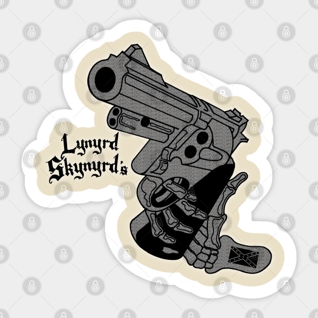 rock gun retro Sticker by GleenLotus Ink